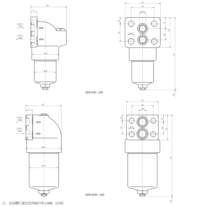 DFB系列高壓板式過濾器DFB-H30X※C (圖1) DFB系列高壓板式過濾器DFB-H30X※C (圖1)